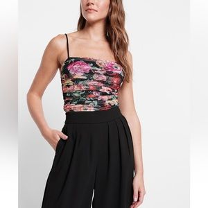 Express XL Black Floral Blouse